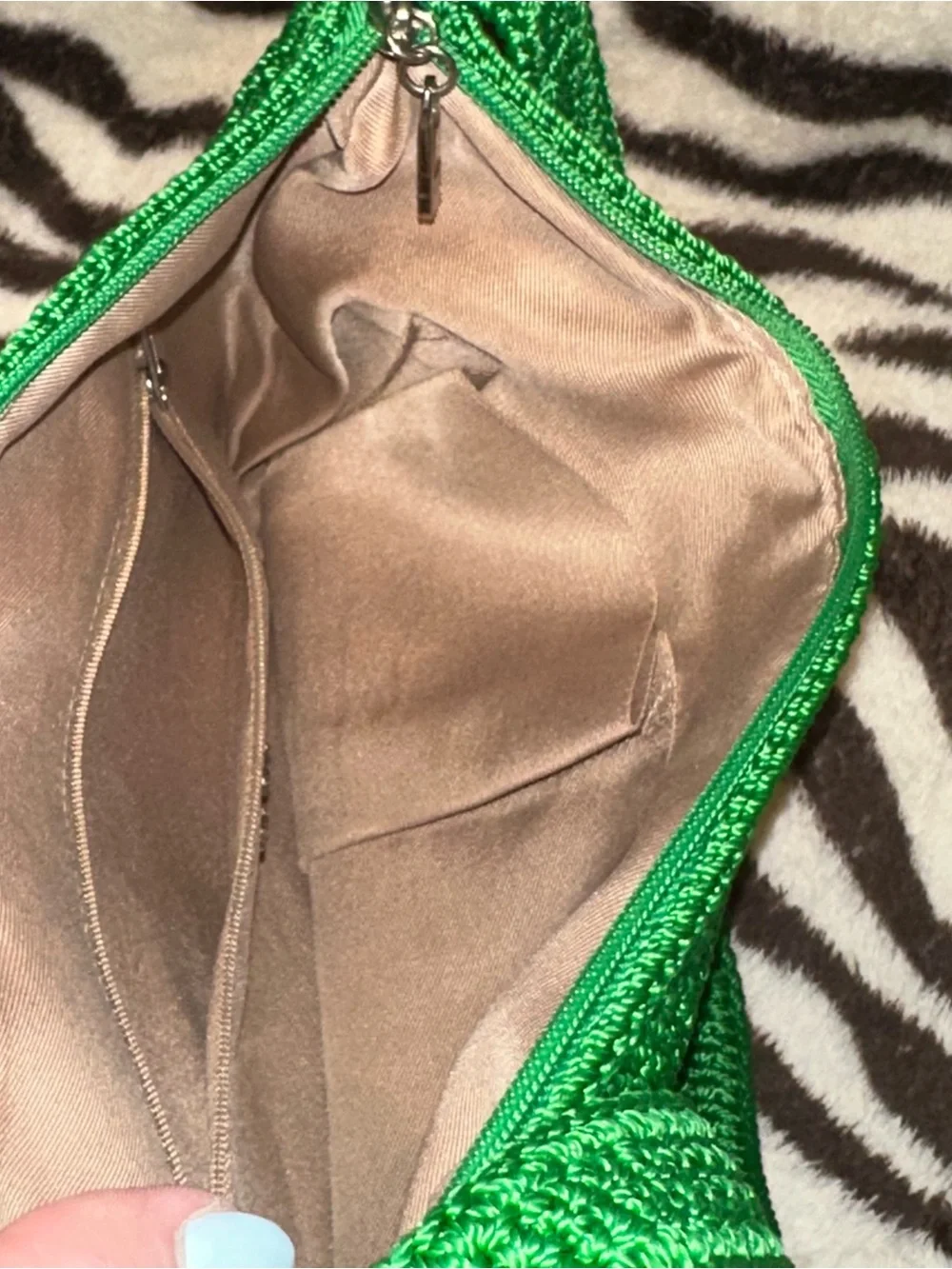 The Sak Green Crochet Shoulder Bag